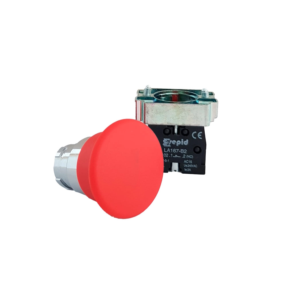 شاسی قارچی ساده XB2 مدل XB2-BC42 سپیدالکتریک (قرمز) شاسی قارچی ساده XB2 مدل XB2-BC42